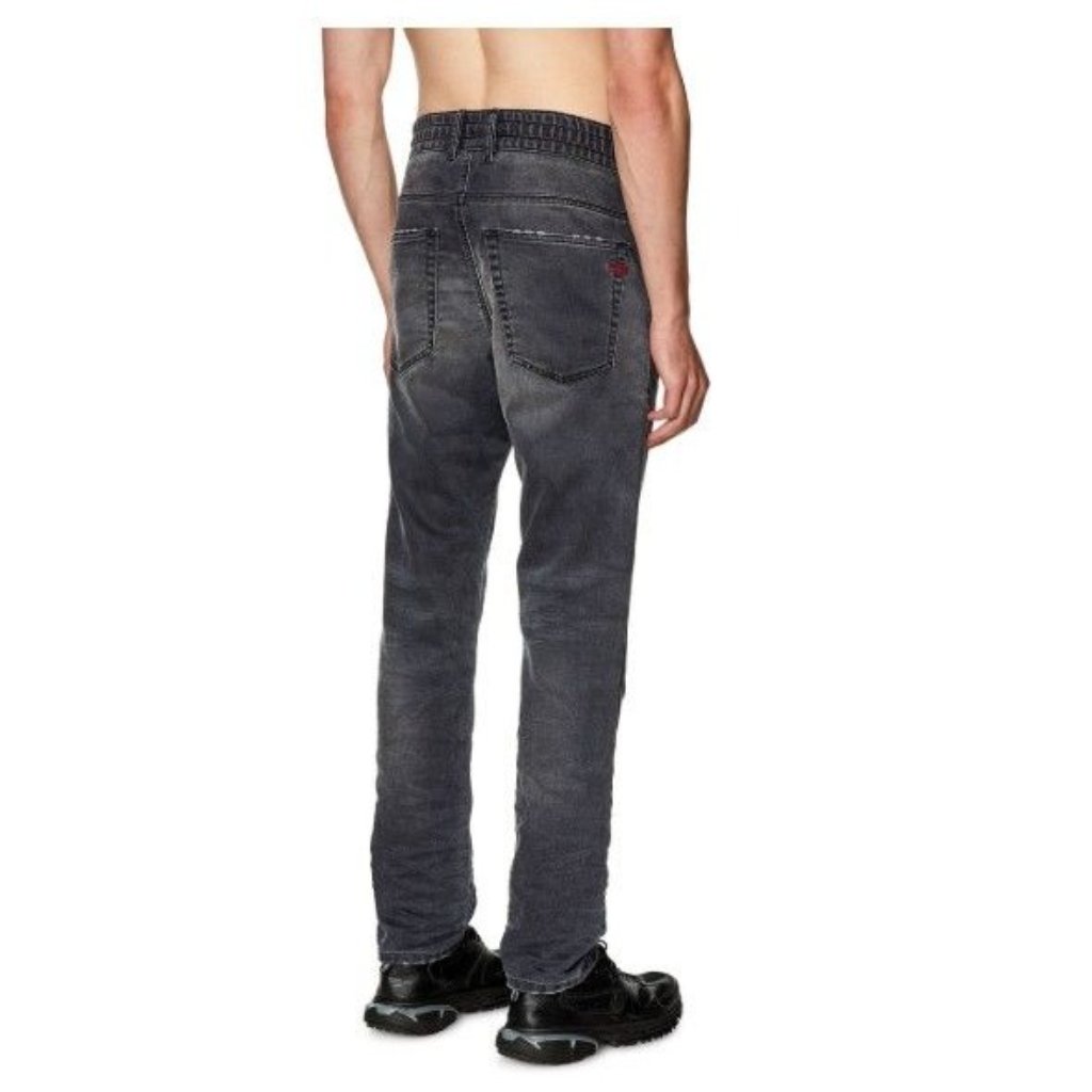 Diesel Krooley Jogg Jeans 009fz Denim + Sweatpants Tapered Black Size 32 X 26
